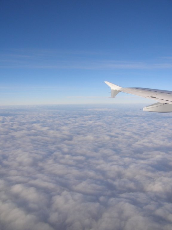 В самолета някъде над Европа