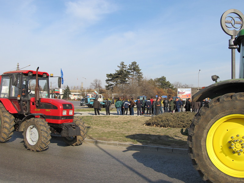 Трактори на протест. Снимка: БГНЕС